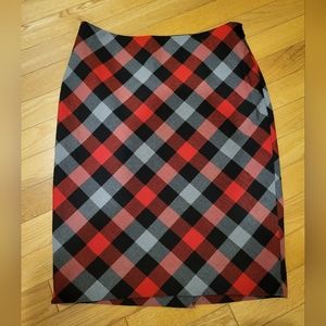 Limited Plaid Pencil Skirt